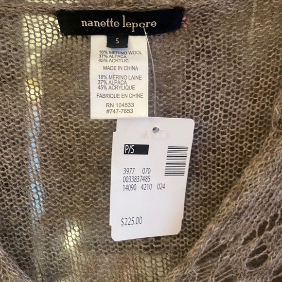 NANETTE LEPORE lacy v-neck sweater ,size S - Picture 5 of 6